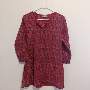 Anokhi handblock printed tunic S size